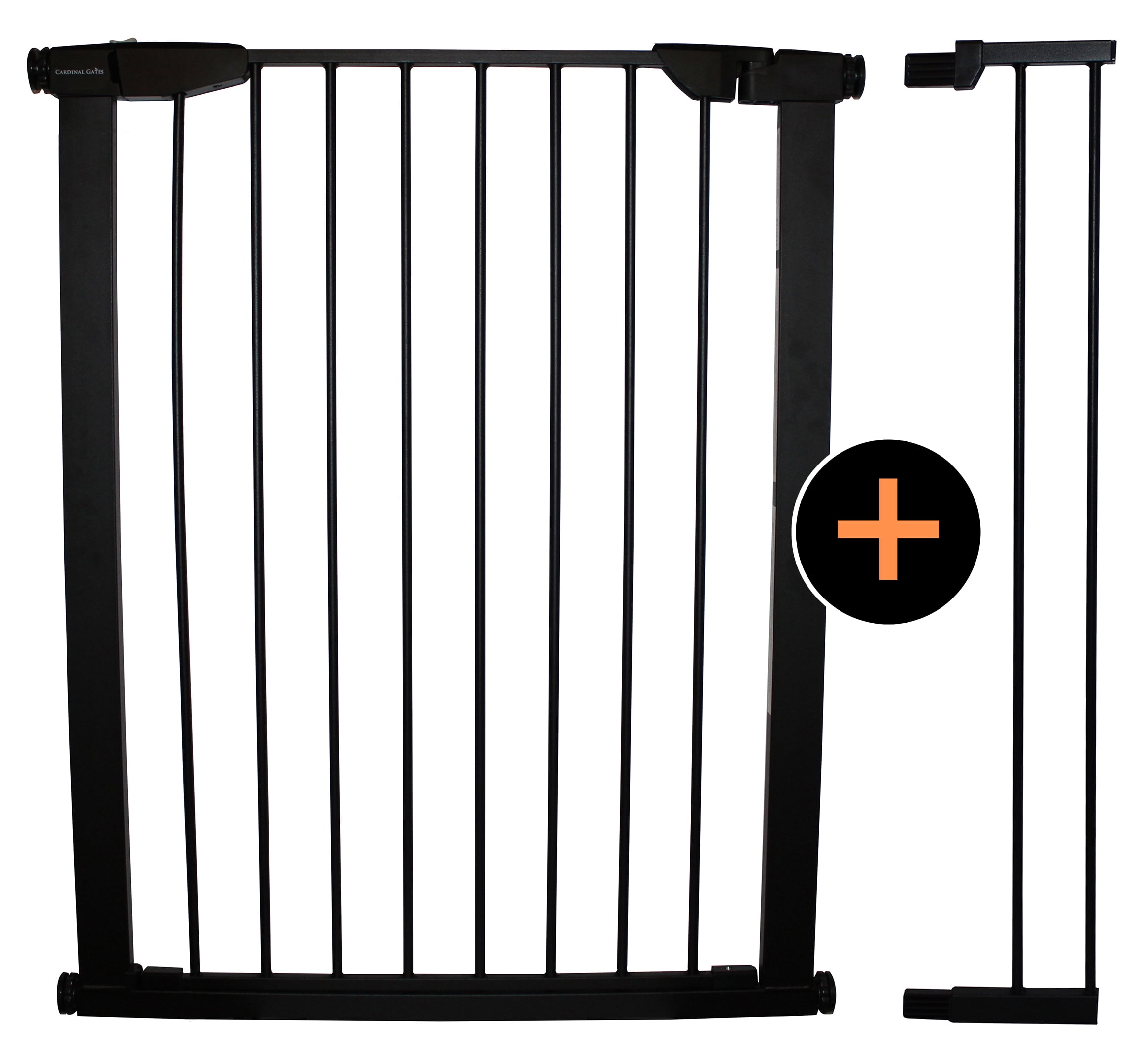 Cardinal Gates Extra Tall Premium Pressure Pet Gate Medium 5.5" Width Extension - Black