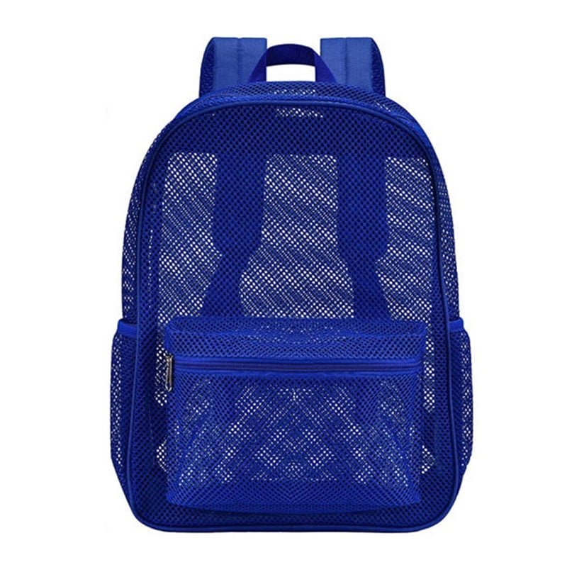 Heavy Duty Mesh Backpack, See Through College Student Backpack with