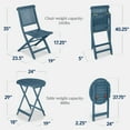 thumbnail image 2 of Best Choice Products 3-Piece Acacia Wood Bistro Set, Folding Patio Furniture w/ 2 Chairs, Table - Slate Blue, 2 of 8