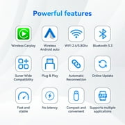 Universal Portable Wireless Apple Carplay Android Auto Adapter Dongle In Car
