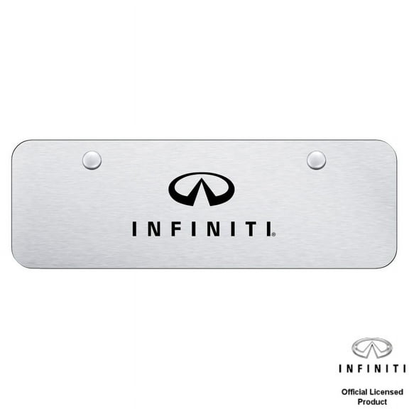 Infiniti Laser Etched Logo Mini License Plate (Brushed Chrome)