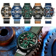 Curren Man Luxury Big Brand Leather Quartz Wristwatches With Chronograph New Fashion Trend Male Watches - Quartz Wristwatches