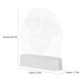 thumbnail image 2 of OULII Lampes Mignonnes en Forme de Cœur Compagnon de Nuit en Acrylique pour Chambre Femmes 1Ensemble, 2 of 8