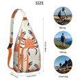 thumbnail image 3 of Marine Adorable Crab Crossbody Sling Bag Crossbody Travel Hiking Chest Backpack Shoulder Daypack for Women Men Unisex, 3 of 4