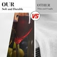 thumbnail image 4 of Red Wine Kitchen Curtains Grapes Glasses Wooden Window Curtains Valance and Tier Set 36 Inch, Vintage Rod Pocket Short Tier Curtain, Retro Small Cafe Curtains for Kitchen Decor, 4 of 6