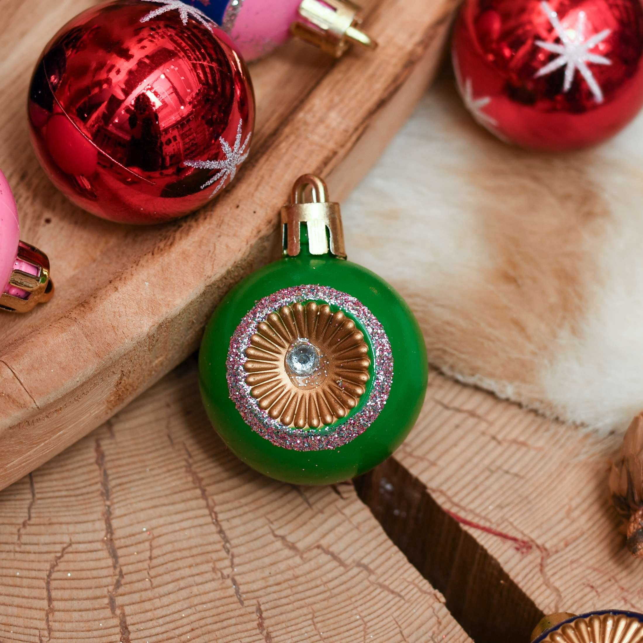 12-Count Multicolor Bright Ball Mini Christmas Ornaments, 1.8", by Holiday Time
