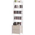 thumbnail image 1 of CD Storage Rack with Drawer  DVD Organizer Shelf w/Adjustable Book Stoppers  Media Storage Rack for CD/DVD  Books  Games  Ideal for Living Room  Home Office, 1 of 2