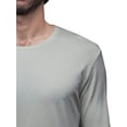 thumbnail image 3 of Playera Manga Larga Para Hombre De Algodón Pima y Tela Spandex Unbranded Co Long Sleeve Crew Neck Silver M, 3 of 6