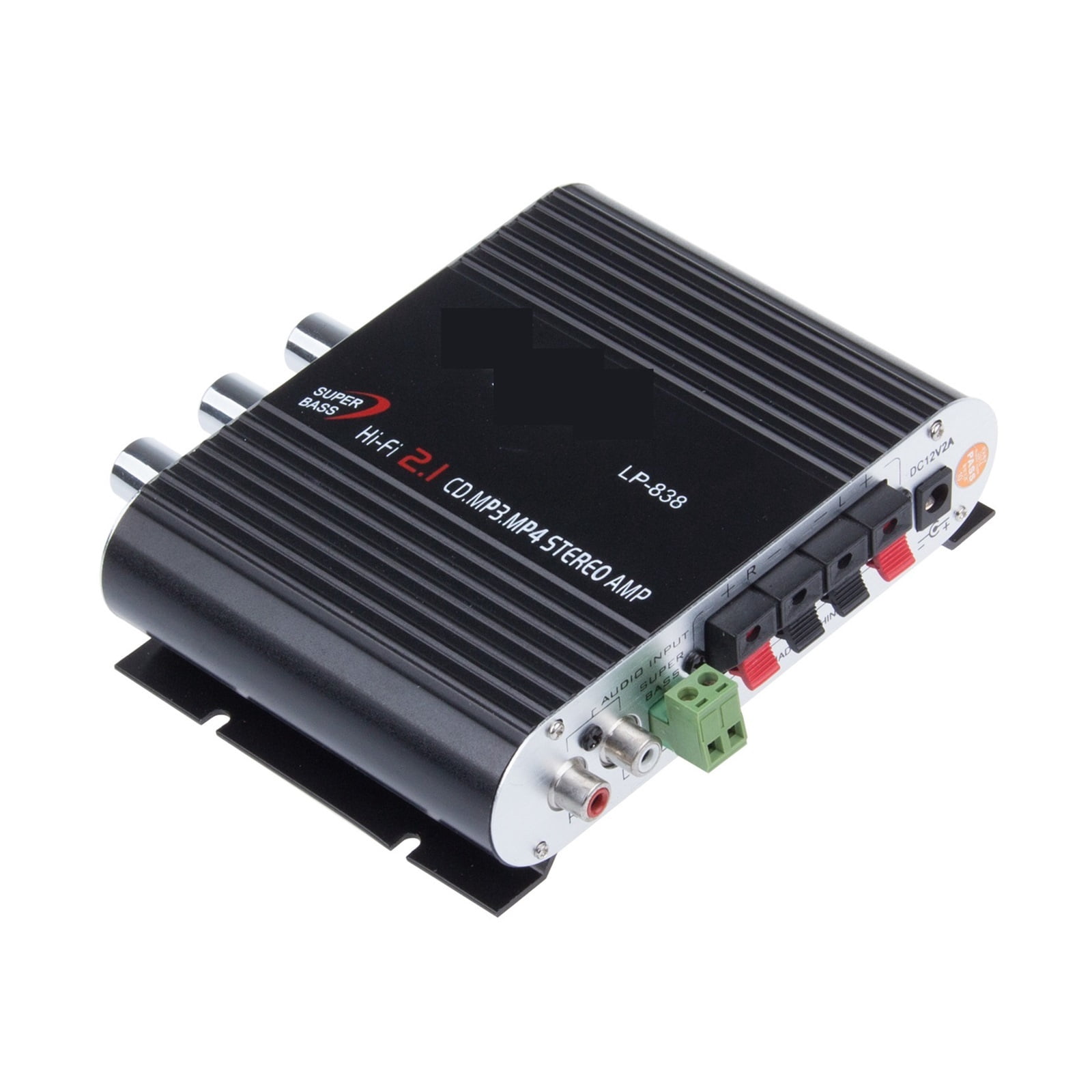 HIFI Car Stereo High Power Amplifier Super Bass Function Subwoofer FM Radio Player