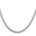 thumbnail image 4 of Auriga Fine Jewelry 925 Sterling Silver 5 mm Round Spiga Chain Necklace for Women 22", 4 of 6