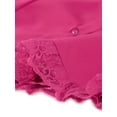thumbnail image 5 of DARING DIVA Sweetheart Neck Puff Sleeve Lace-up Blouse L Hot Pink, 5 of 6