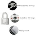 thumbnail image 3 of BE-TOOL Stainless Steel Outdoor Padlock Waterproof Lock with 4 Keys, Outdoor Lock for Sheds Storage Unit Warehouses Gardens Silver, 3 of 7