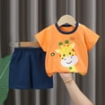 thumbnail image 3 of NIEWTR Toddler Baby Boy Girls Summer Outfits Short Sleeve T-Shirt + Short Pants 2PCS Set Casual Clothes Summer Pjs For 18-24 Months 2t 3t 4t 5t 6t Children's Day Gift 2PCS Set ,12-18 Months, 3 of 3