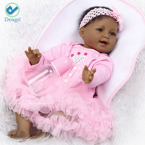 Deago 22 inch Reborn Baby Dolls Lifelike Newborn Realistic Real Like Baby  Soft Vinyl Child Playmate