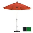 thumbnail image 1 of California Umbrella GSCUF908705-SA46 9 ft. Fiberglass Market Umbrella Collar Tilt - Matted Black-Pacifica-Hunter Green, 1 of 3