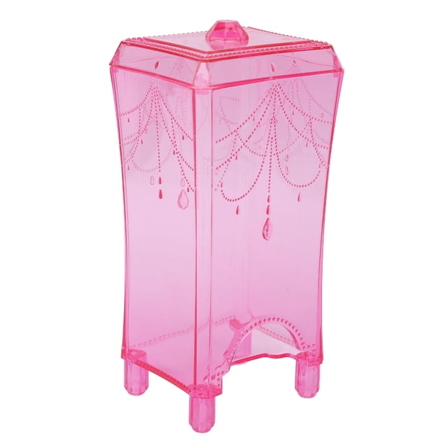 Cotton Pad Dispenser, Cotton Pad Holder, Makeup Cotton Organizer Container, Storage Box Container, Bottom Opening with Cover for Bathroom Vanity Countertop