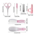 thumbnail image 2 of Baby Grooming and Hygiene Care Kit with Hair Brush Comb Nail Clipper Scissors for Toddlers, 2 of 8