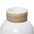 thumbnail image 5 of DecMode 11" White Ceramic Vase with Wrapped Rattan Detailing, 5 of 13