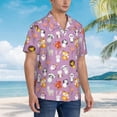 thumbnail image 6 of Picia Lovely Animals Gentle Cotton Regular Fit Short Sleeve Casual Hawaiian Shirt for Men-Small, 6 of 8