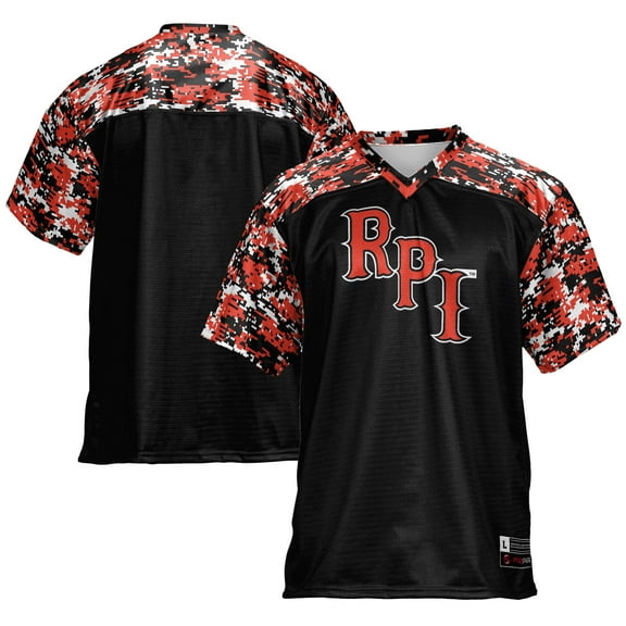 Men's GameDay Greats Black Rensselaer Polytechnic Institute Engineers Football Jersey