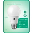 EDISHINE Outdoor Light Bulbs Dusk to Dawn Dual Sensor, LED Bulbs 60