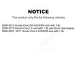 thumbnail image 2 of Kugel Front Rear Wheel Bearing and Hub Assembly Kit for Car Honda Civic - Left Right Side (Driver Passenger) K70-101626, 2 of 8