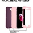 thumbnail image 3 of Étui pour iPhone X/TP, Protection Robuste 3 Couches Antichoc Étui Rigide Anti-Poussière/chute Intégrale Durable Anti-Empreintes Digitales avec Protection Port, Violet et Rose, 3 of 4
