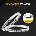 thumbnail image 3 of iPower 3 Inch 16 Feet Flexible Aluminum Ducting with 2 Clamps Included 4 Layer Protection Dryer Vent Hose for HVAC Heating Cooling Ventilation and Exhaust, Black, 3 of 6