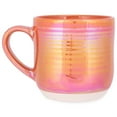 thumbnail image 2 of Elanze Designs Burnt Orange Glossy Iridescent Rainbow Reactive Glaze 17 ounce Stoneware Coffee Cup Mugs Set of 4, 2 of 4