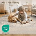 thumbnail image 4 of ODIKA Neutral That Vintage Abstract Faded Ornamental Border Dining for Room, Under Table, Office, Non-Slip Chair-Friendly Floor, 4 of 7