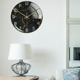 thumbnail image 2 of Reloj de Pared de Estilo Nórdico Textura de Mármol Batería Redonda, 2 of 9