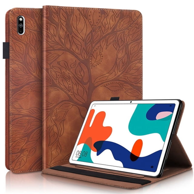 3D Tree Embossed for Huawei MatePad Mate Pad 11 T8 Case Soft TPU Tablet Cover for Funda Huawei MatePad 10.4 10 4 11 2022 Case RX Brown MatePad 11 2021