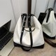 thumbnail image 5 of Bolso Mujer PU Cuero Patchwork Hombro Bandolera Tote Mano Blanco, 5 of 9