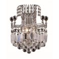 thumbnail image 1 of Elegant Lighting Corona Transitional 2 Light E12 Crystal Royal Cut Chrome Wall Sconce, 1 of 1