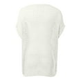 thumbnail image 6 of Womens t-shirts summer short sleeve sexy hollow out pullover tee tops stylish beach cover up comfortable knit tee wear outfits, 6 of 6