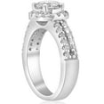 thumbnail image 2 of Pompeii 1 1/2ct Halo Diamond Engagement Ring 14K White Gold Double Row (G/H,I1-I2), 2 of 4