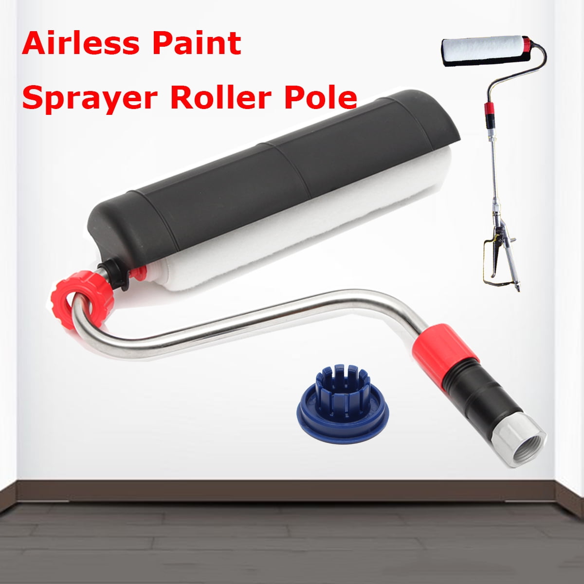 23CM Aluminum Alloy Airless Paint Sprayer Gun Adapter Roller Frame