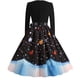 thumbnail image 4 of Vestido de Navidad Mujer Vintage Otoño Invierno Manga Larga Navidad V-Cuello 1950S Ama de Casa Fiesta de Noche Vestido de Fiesta Odeerbi  ODB121266, 4 of 8