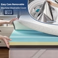 thumbnail image 3 of 3 Inch Memory Foam Mattress Topper, Queen Mattress Topper for Back Pain and Washable Tencel Cover for Master Bedroom, Guest Room, Soft & Pressure Relief & Breathable, CertiPUR-US Certified, 3 of 8