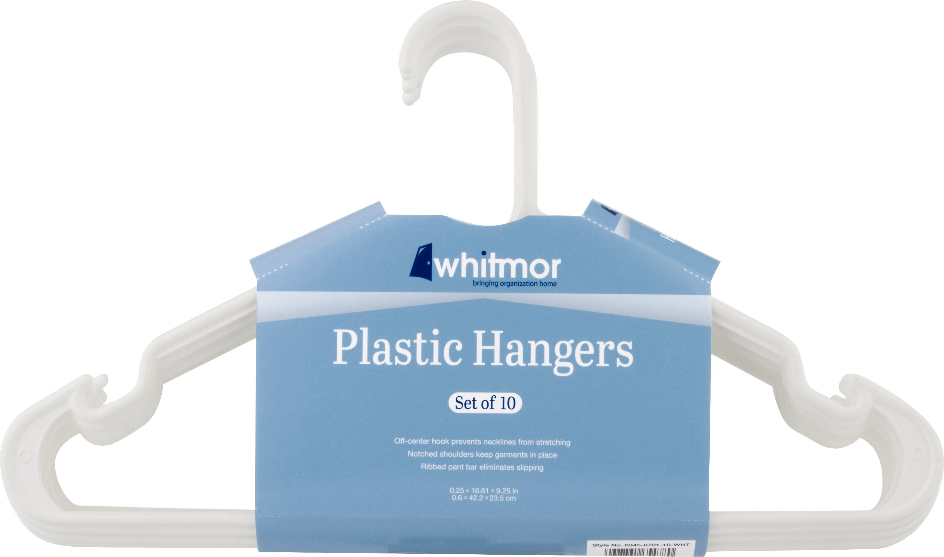 Homz Smart Solutions White Plastic Clothes Hanger (10-Pack) – Hemlock  Hardware