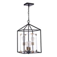 thumbnail image 2 of Craftmade Aaron 4 Light Flat Black/Satin Brass with Acrylic Pendant, Chain Hung, P986FBSB4, 2 of 3