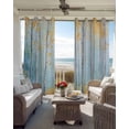thumbnail image 6 of Fall Forest Tree Kitchen Curtains Retro Trunk Leaves Orange Blue Cafe Short Curtains for Bathroom Blackout Window Curtain Grommet Small Window Treatment Tier Drapes for Bedroom Living Room 52"x45"x2, 6 of 9