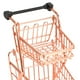 thumbnail image 5 of 2X Mini Modelo Carrito de Compras de Doble Capa Carro de Supermercado de Hierro Forjado Cesta de Almacenamiento Oro Rosa de Metal Oro Rosa, 5 of 8