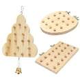 thumbnail image 2 of BeesClover Bird Cork Stopper Toys, Training Aids, Bird Chewing Toy, Half Round Large, Rectangular Large, Christmas Tree Pendant, Perch Stand Parrot Toys For Small And Medium Parrots, 2 of 8