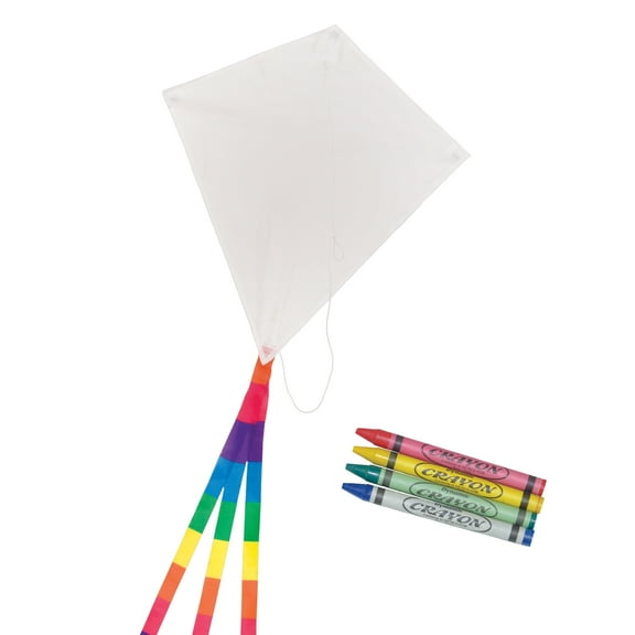 In the Breeze 3074 — Diamond Coloring Kite, 20-Inch — Fun, Easy Flying Kite and Craft Project for Kids, Classrooms, Camps