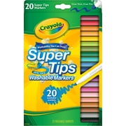 Crayola Super Tip Washable Marker Set, School Supplies for Teens, 20 Ct, Art Gifts, Child Ages 3+