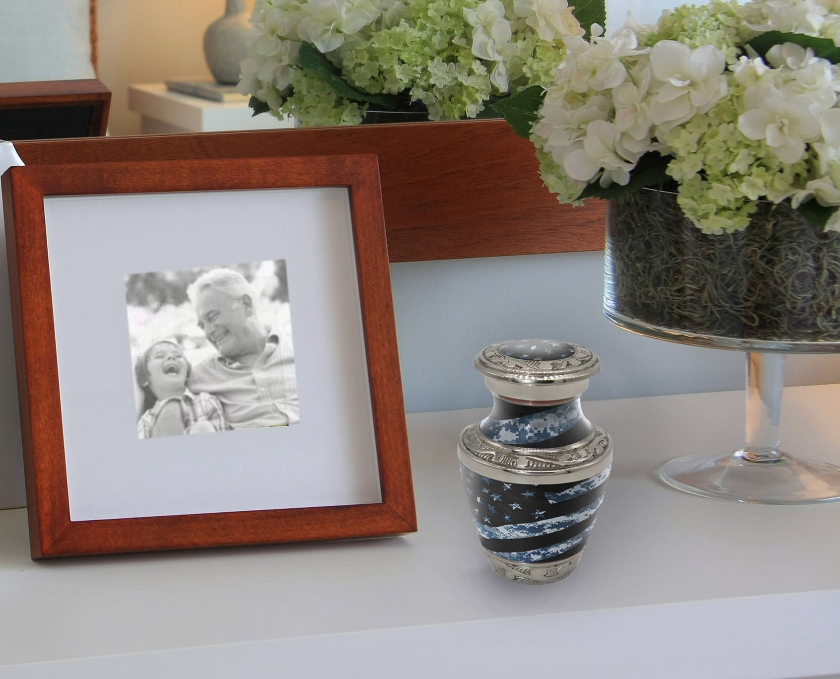 Blue Camouflage Flag Military Cremation Urns for Human Ashes Adult Urns for Cremation Ashes Urns for Adult Cremation Ashes Urns for Ashes Cremation Urns for Human Ashes Small Keepsake