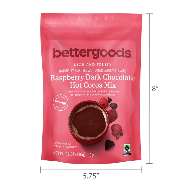 bettergoods Dark Chocolate Raspberry Hot Cocoa Mix, 12 oz