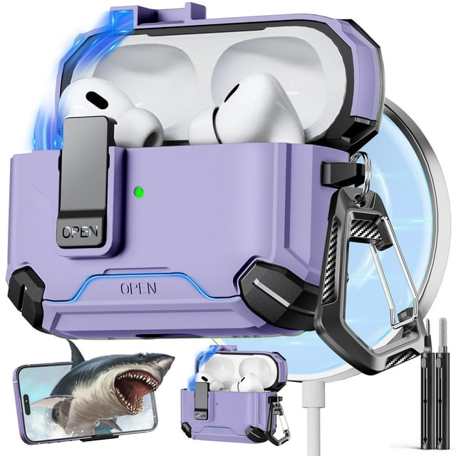 Funda con soporte de teléfono y kit de limpieza para AirPods Pro
