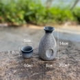 thumbnail image 2 of 1 Set Exquisite Japanese Style Ceramics Sake Cup Sake Pot Retro Sake Set Japanese Retro Simple Ceramic Sake Cup and Pot, 2 of 5